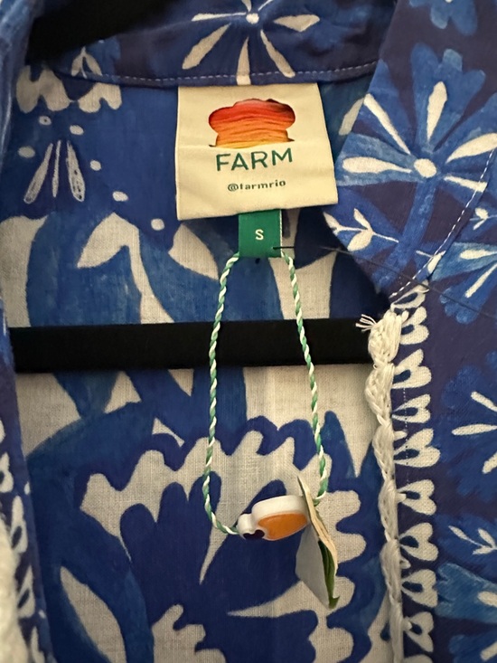 FARM Rio Blue and White Floral Maxi Dress - Picture 6 of 6